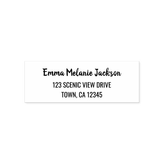 Rücksendeadresse Modernes, stilvolles Kalligraphie Permastempel (Design)