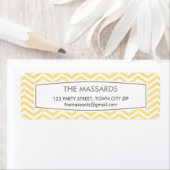 RÜCKSENDEADRESSE Modernes Zickzack Muster Zitronen (Insitu)