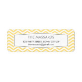 RÜCKSENDEADRESSE Modernes Zickzack Muster Zitronen (Vorne)