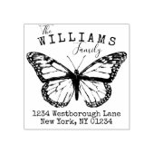 Rücksendeadresse Monarch Butterfly Gummistempel (Prägung)