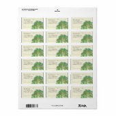 Rücksendeadresse Moon Tree Stars Adressaufkleber (Vorne)