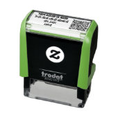 Rücksendeadresse Name Business QR Code Gerahmte Br Permastempel (Produkt)