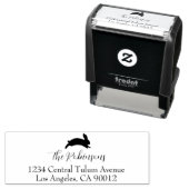 Rücksendeadresse "niedlich Bunny Family Name" Permastempel (Beispiel)