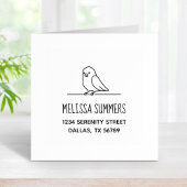 Rücksendeadresse niedlich Parakeet Parrot Bird Gummistempel