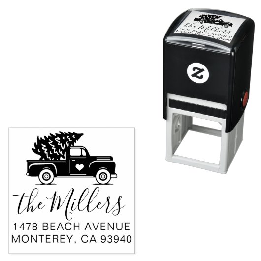 Rücksendeadresse niedlich Vintage Permastempel (Beispiel)