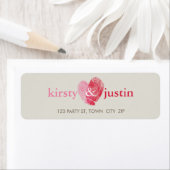 RÜCKSENDEADRESSE niedlicher Fingerabdruck Herzpaar (Insitu)