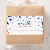 RÜCKSENDEADRESSE niedlicher Konfetti Polka Dotkora (Insitu)