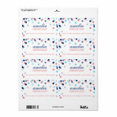 RÜCKSENDEADRESSE niedlicher Konfetti Polka Dotkora (Vorne)