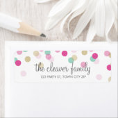 RÜCKSENDEADRESSE niedlicher Konfetti Polka Punkt f (Insitu)