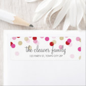 RÜCKSENDEADRESSE niedlicher Konfetti Polka Punkt f (Insitu)