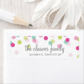 RÜCKSENDEADRESSE niedlicher Konfetti Polka Punkt f (Insitu)