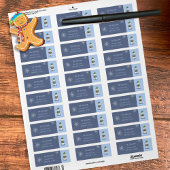 Rücksendeadresse niedlicher Polar Bär Blue Holiday