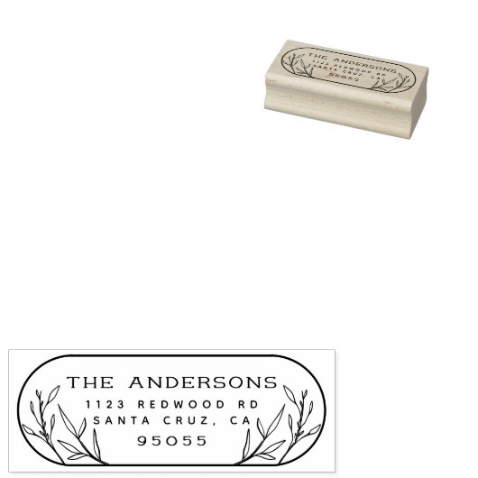 Rücksendeadresse Niedlicher Rahmen Gummistempel (Stempel)