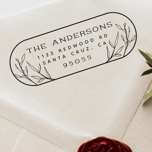 Rücksendeadresse Niedlicher Rahmen Gummistempel