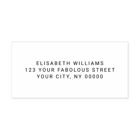 Rücksendeadresse oder Text Gummistempel (Prägung)