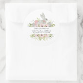 Rücksendeadresse Ostern Bunny & Eggs Runder Aufkleber (Tasche)