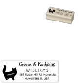 Rücksendeadresse, Paar mit Katze, Gummistempel (Stempel)