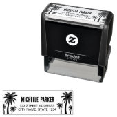 Rücksendeadresse | Palmen Personalisiert Permastempel (Beispiel)