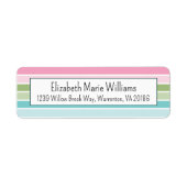 Rücksendeadresse Pastel Stripes (Vorne)