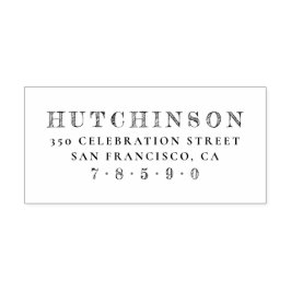 Rücksendeadresse personalisiert skizzierter Famili Gummistempel