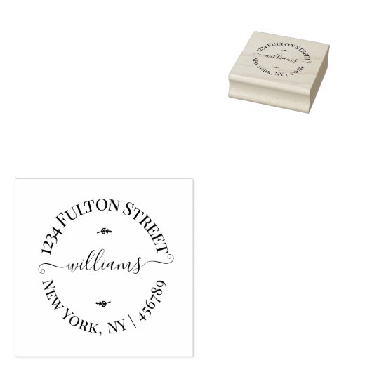 Rücksendeadresse personalisierter Name oder Logo Gummistempel (Stempel)