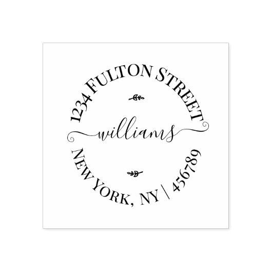 Rücksendeadresse personalisierter Name oder Logo Gummistempel (Prägung)