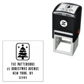 Rücksendeadresse Personalisierter Weihnachtsbaum Permastempel (Beispiel)