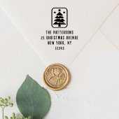 Rücksendeadresse Personalisierter Weihnachtsbaum Permastempel