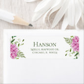 Rücksendeadresse Pink Hydrangeas 85. Geburtstag (Insitu)