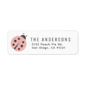 Rücksendeadresse Pink Ladybug (Vorne)