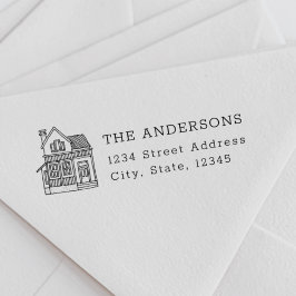 Rücksendeadresse Portrait Permastempel