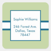 Rücksendeadresse Quadratischer Aufkleber (Vorderseite)