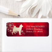 Rücksendeadresse Red and Gold Winter Akita (Insitu)