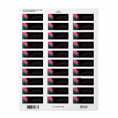 Rücksendeadresse Rosa Orchid Tropische Vegetation (Vorne)