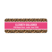 Rücksendeadresse Rosa und Leopard (Vorne)