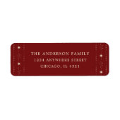 Rücksendeadresse Rot und Creme (Vorne)