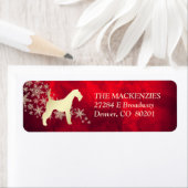 Rücksendeadresse Rot und Gold Winter Airedale (Insitu)