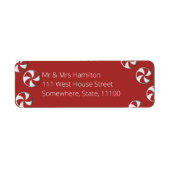 Rücksendeadresse Rot-Weiß Peppermint (Vorne)