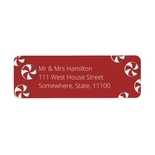 Rücksendeadresse Rot-Weiß Peppermint (Vorne)