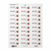 Rücksendeadresse - Rote Rose mit Blätter 2 (Vorne)