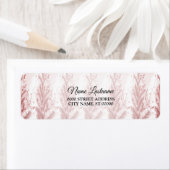 Rücksendeadresse Roter Weihnachtsbaum Schnee (Insitu)