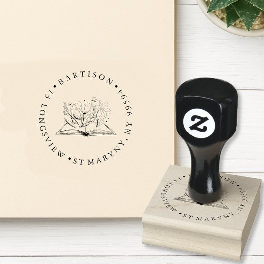 RÜCKSENDEADRESSE RUBBER BRIEFMARKE BUCHEN GUMMISTEMPEL