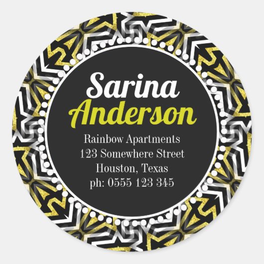 Rücksendeadresse Runder Aufkleber (Vorderseite)