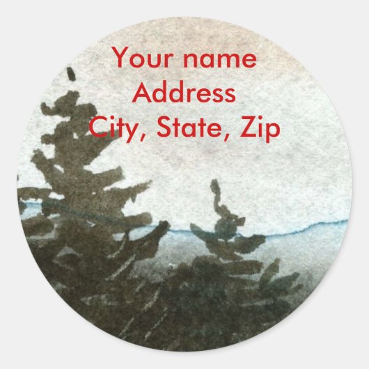 Rücksendeadresse Runder Aufkleber (Vorderseite)