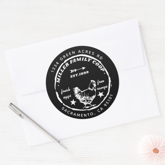 Rücksendeadresse Runder Aufkleber (Umschlag)