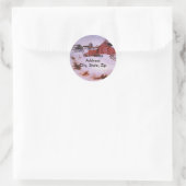 Rücksendeadresse Runder Aufkleber (Tasche)