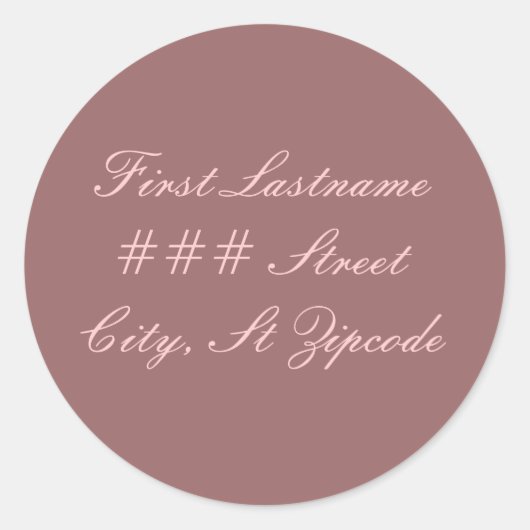 Rücksendeadresse Runder Aufkleber (Vorderseite)