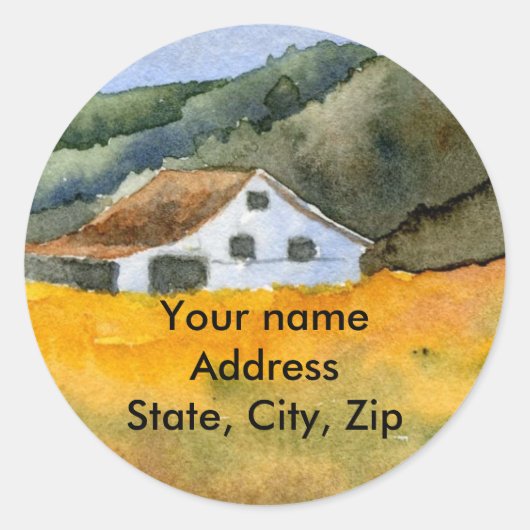 Rücksendeadresse Runder Aufkleber (Vorderseite)