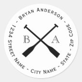 Rücksendeadresse Runder Aufkleber (Vorderseite)