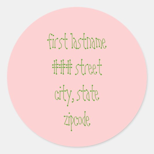 Rücksendeadresse Runder Aufkleber (Vorderseite)
